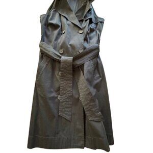 Black sleeveless button up dress size 8